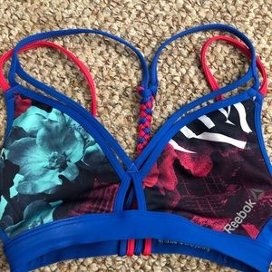 Strappy cutout sports bra